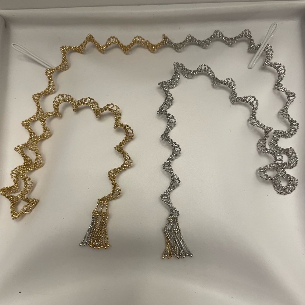 14 K Gold 2-tone open necklace - Picture 4 of 7